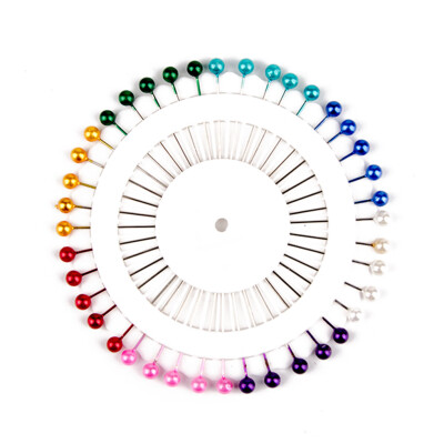 

40Pcs DIY Household Plastic Pearl Needle Set Sewing Pearl Pin Manual Positioning Needle Coloured Bead Kit