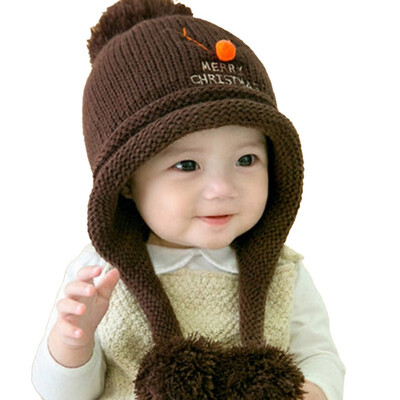 

Cute Baby Winter Hat Warm Infant Beanie Cap For Children Boys Girls Animal Kids Crochet Knitted Hat With Ball