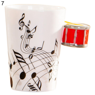 

Creative Guitar Music Note Ceramic Coffee Mug Home Office Milk Tea Water Cup