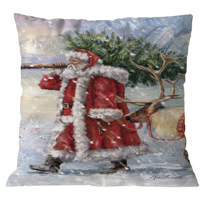 

〖Follure〗Cotton Linen Christmas Pillow Case Sofa Car Throw Cushion Cover Home Decor