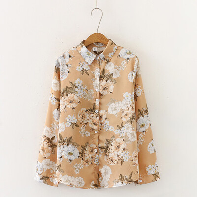 

Tailored Fashion Women Vintage Blouses Print Shirts Long Sleeve Casual Loose Tops