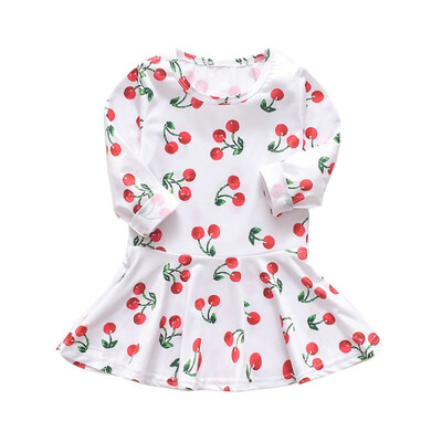 

Autumn Casual Baby Girl Dress Cartoon Printing Long Sleeve Kids Dress For Girls ClothesPrincess Dress