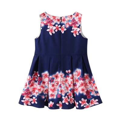 

Baby Floral Print Dresses For Girls Summer Casual Baby Girls Floral Pattern Dress Cotton Kids Toddler Sleeveless Sundress