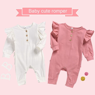 

Newborn Baby Girl Boy Autumn Clothes Set Knitted Solid Romper Jumpsuit Outfits