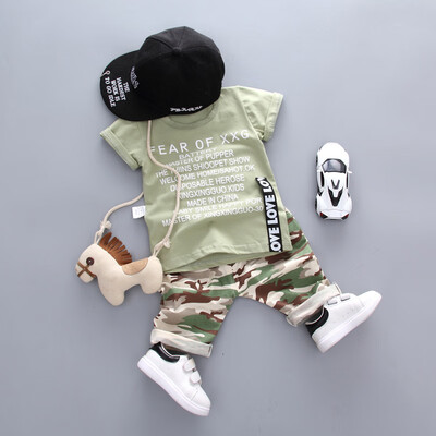 

Children Set For Baby Boys Clothing Kids Clothes With Letter Pattern Two-piece Suit
