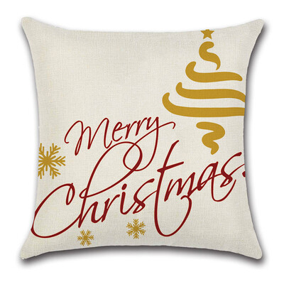 

2020 New 45x45cm Cotton Linen Merry Christmas Cover Cushion Christmas Decor for Home Happy New Year Decor Navidad Xmas Gift