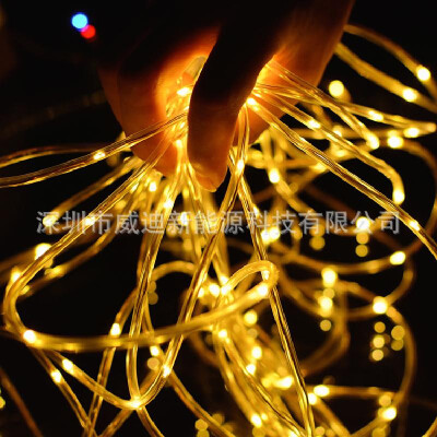 

Explosion models with tube solar copper wire lamp 100 lights solid trumpet holiday Christmas wedding outdoor garden decoration