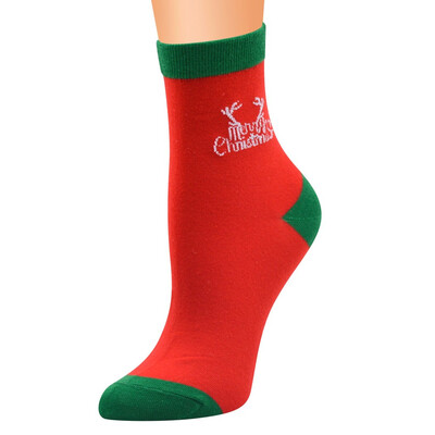 

Tailored Women Christmas Red Cotton Print Thicker Anti-slip Floor Socks Carpet Socks