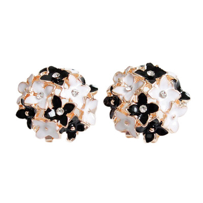 

Girls Jewelry Clover Flower Earrings Crystal Ear Studs Hypoallergenic