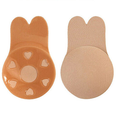 

2PcsSet Bikini Pads Women Bra Self Adhesive Silicone Lift Up Tape Rabbit Ear Lifting Chest Sticker Swimsuit Nipple Cover