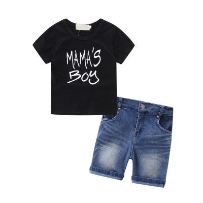 

Baby Boy Clothing Sets Bebe Fashion Letter T-shirt Pants Set Summer Kid Outfit Toddler Children Cotton Tracksuit Clothes