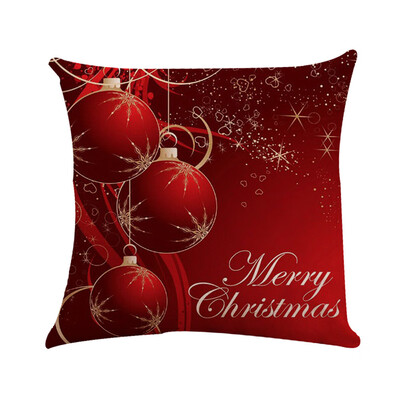 

Tailored Happy Christmas Pillow Cases Linen Sofa Cushion Cover Home Decor Pillow Case