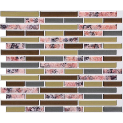 

Newest Modern Self Adhesive Irregular 3D Wall Stickers Removable Long Stone Tile Backsplash for Kitchen Bathroom Home Decor