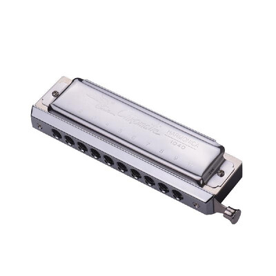 

Swan Chromatic Harmonica 10 Holes 40 Tones Key of C Silver with Exquisite Box