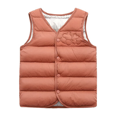 

Kids Vest Children Solid Print Jacket Winter Baby Boys Girls Warm Outerwear Coats Children Outfits