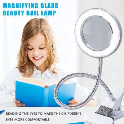 

1PCS 8X Magnifier Ring Light Read Light Beauty Nail Magnifier Light Desk Light