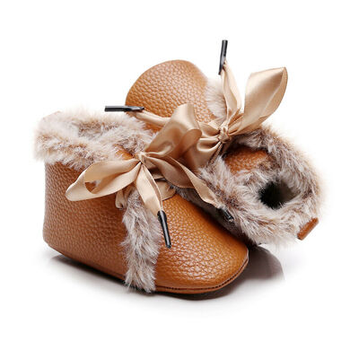 

Toddler Newborn Baby Crawling Shoes Boy Girl Lamb Slippers Prewalker Trainers