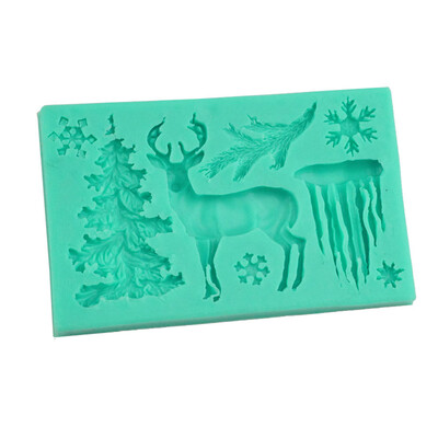 

Christmas Elk Christmas Tree 3D Silicone Mold Diy Sugar Cake Baking Moulds Kitchen Fondant Mold Cake Decorating Tools