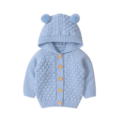 

Baby Girls Outerwear Coats New Cute Cartoon Bear Cotton Knit Cardigan Kids Clothes Baby Boys Knitted Coat Girl Boy Clothes