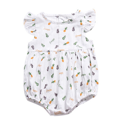

Newborn Baby Girl Cute Flying Sleeve Summer Romper Dress Floral Pattern Jumpsuit Clothes