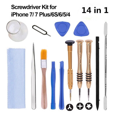 

14 Repair Screen Opening Tool Kit Screwdriver Set for IPhone 5 6 7  Plus Tri Point