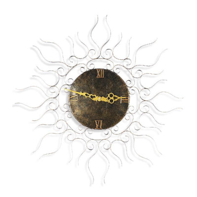 

Sun-shaped Wall Clock Hanging Clock Vintage Clock Silent Clock Non-ticking Battery Operated Clock