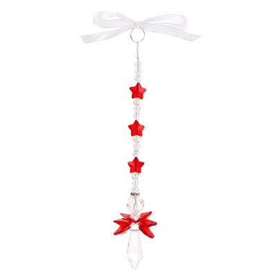 

1Pc Rainbow Artificial Crystal Guardian Angel Chakra Suncatcher Car Charm Keys Pendant Hanging