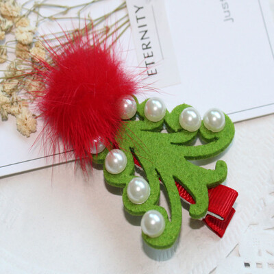 

Fashion Christmas Tree Hair Clip Children Bow knot Hairpins Kids Hair Girl Gift