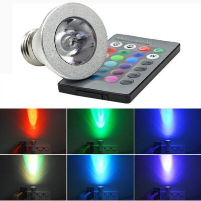 

〖Follure〗E27 3W 16 Color LED RGB Magic spot Light Bulb Lamp Wireless Remote Control