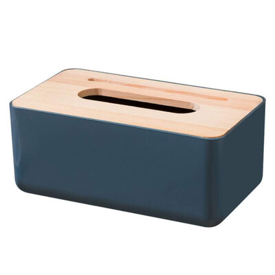 

Tissue Holder Rectangular Tissue Box With Wooden Cover Home Facial Tissue Cases
