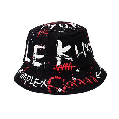 

Casual Fashion Hats Baby Letter Printing Cap Kids Toddler Graffiti Bucket Hat