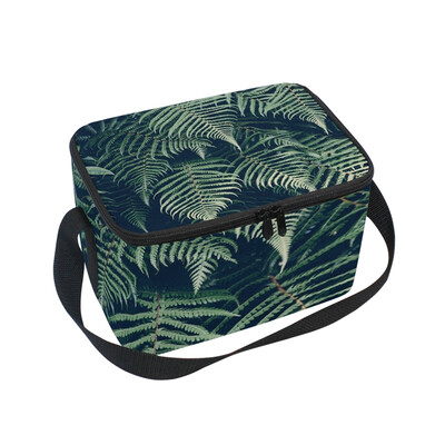 

ALAZA Lunch Box Insulated Nature Plant Leaf Lunch Bag Large Cooler Tote Bagfor Men Women