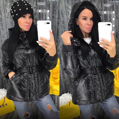 

Tailored Women Winter Hooded Warm Thick Outerwear Coat Slim Cotton-padded Jacket