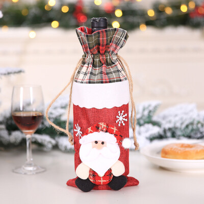 

Tailored Merry Christmas Santa Wine Bottle Bag Cover Xmas Festival Party Table Decor Gift