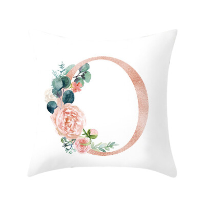 

Siaonvr Letter Pillow Alphabet Cushion Cover for Sofa Home Decoration Flower Pillowcase