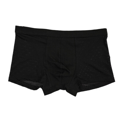 

Breathable Mesh Design Underwear Fashion Comfortable Solid Color Mid-rise Mens Boxers