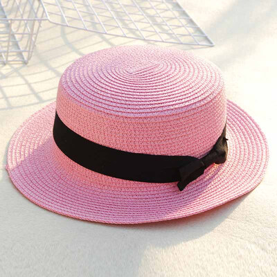 

Women Summer Fashion Casual Sweet Bow-knot Sun Proof All-match Breathable Travel Sun Hat Beach Cap