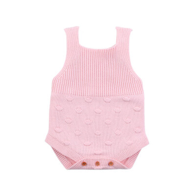 

Newborn Baby Boy Girls Clothes Infant Knitting Romper Jumpsuit Outfits Solid Sample Sleeveless New born baby boy girls clothing