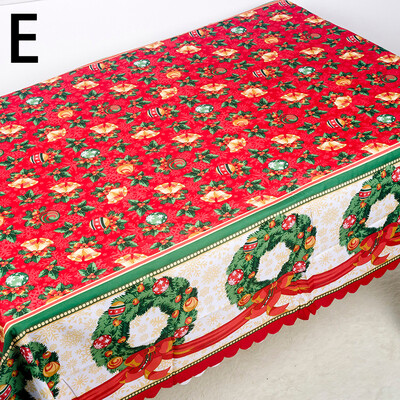 

Tailored Christmas Polyester Printed Tablecloth Christmas Table Antifouling Tablecloth