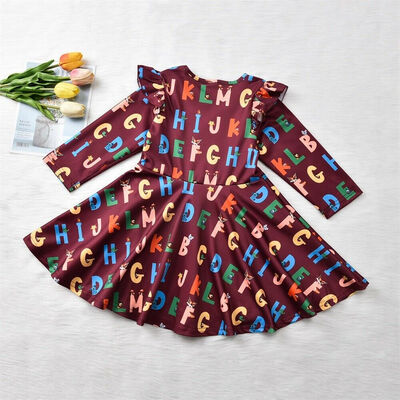 

Newborn Kids Toddler Baby Flower Girls Long Sleeve Floral Dress Princess Party Wedding Dress Christmas Clothes Outfits