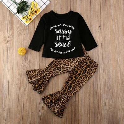 

US Toddler Kids Baby Girl Long Sleeve Tops Pants Trousers Outfits Clothes Sets