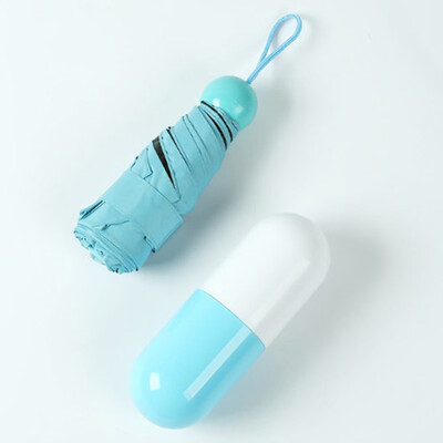 

Mini Pocket Umbrella Anti Compact Fast Drying Rain Windproof With Capsule Case
