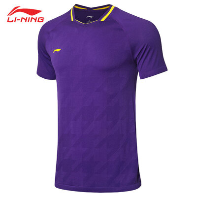 

Li Ning LI-NING New 19-year All-British Open Fan TD Edition Mens Tops One Piece woven sweat-absorbent&quick-drying AAYP025-1 Purple L code 175