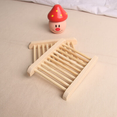 

JPGIF Natural Wood Soap Tray Holder Dish Storage Bath Shower Plate Home Bathroom Wash