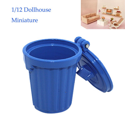 

Tailored 112 Miniature Dollhouse Accessories Mini Garbage Trash Can Decor Gift Toy