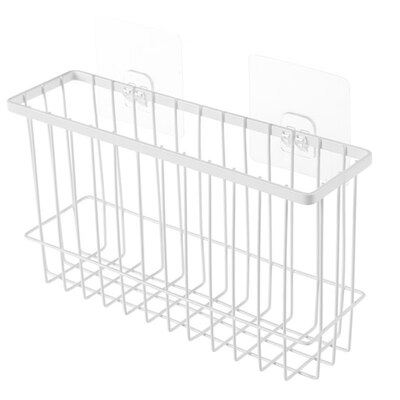 

Wall Mounted Bathroom Kitchen Seasoning Bottle Storage Rack Holder Hollow Basket
