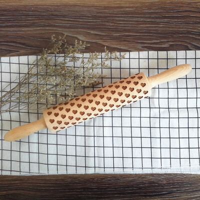 

Gobestart 2018 New Christmas Rolling Pin Engraved Rolling Pin Embossed Rolling Pin