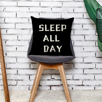 

〖Follure〗Home Cushion Cover Dance All Night Sleep All Day Throw Pillowcase Pillow Covers