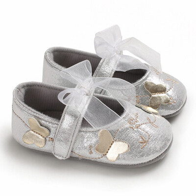 

Baby Girl Shoes Breathable Butterfly Pattern Anti-Slip Toddler Shoes Casual Sneakers Toddler Soft Soled First Walkers
