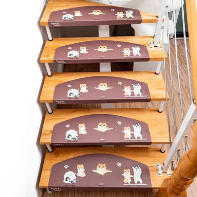 

Stair Treads Stair Mat Non-slip Removable And Washable Indoor Solid Wood Stair Mat Staircase Step Treads Home Supplies